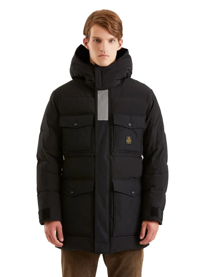 Refrigiwear Men's Elegant Water-Resistant Parka with Detachable Hood
