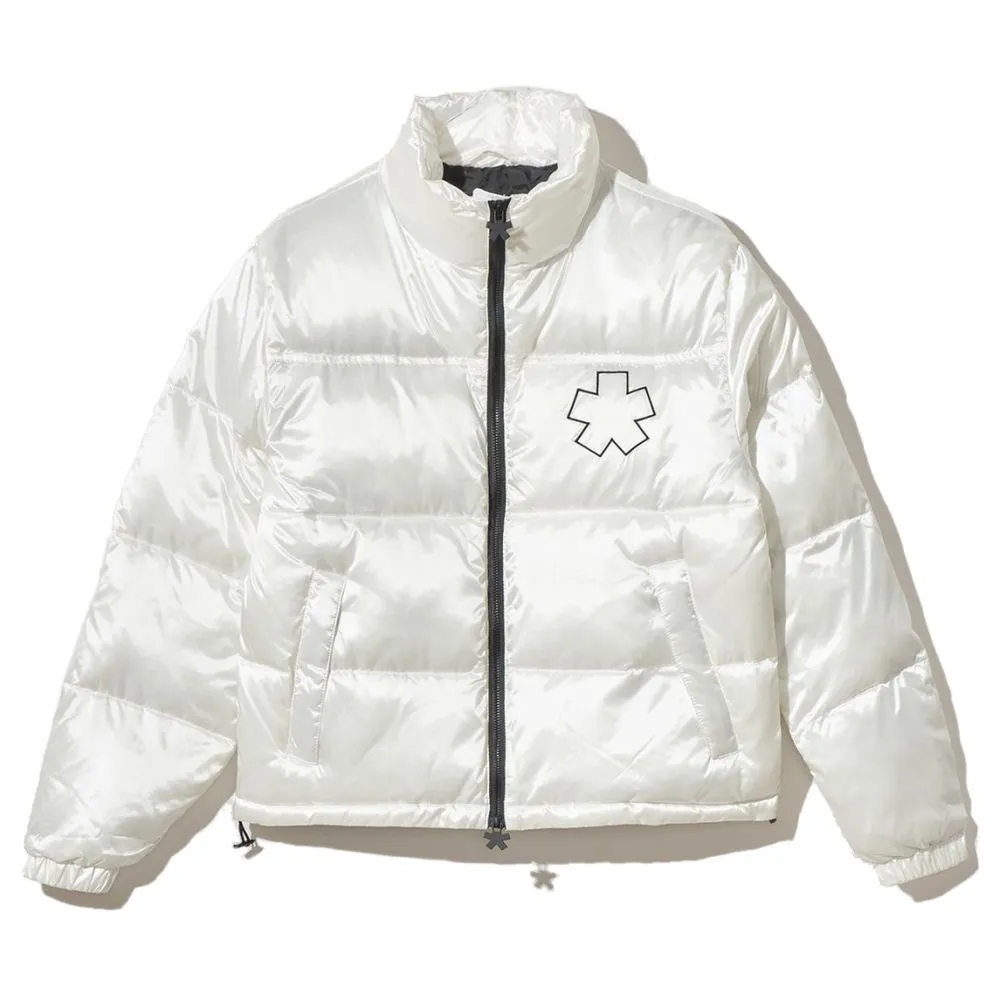 Comme Des Fuckdown Women's Chic White Nylon Down Jacket with Logo Detail
