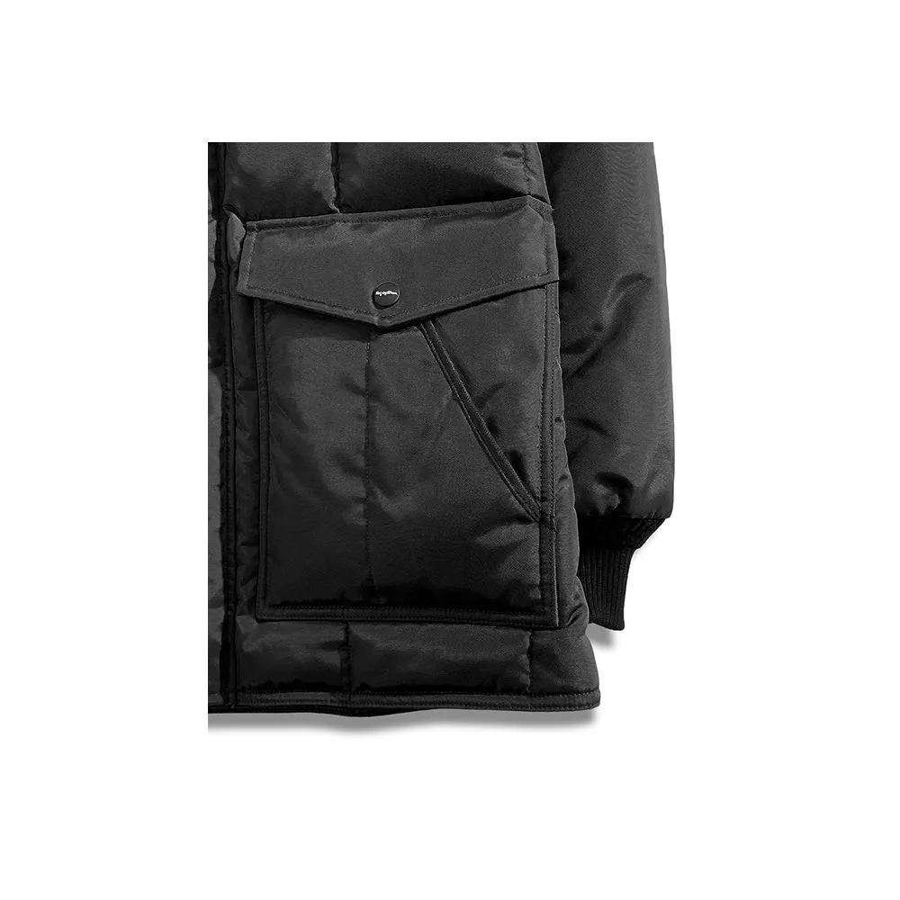Refrigiwear Men's Sleek Quilted Puffer Jacket with Convertible Hood