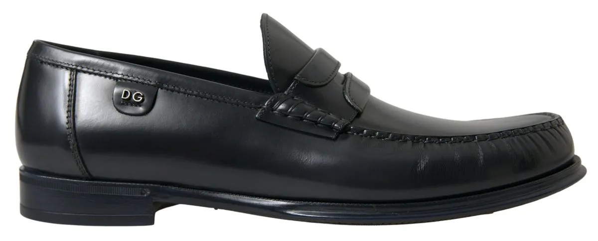 Dolce & Gabbana Men's Elegant Black Leather Mens Loafers