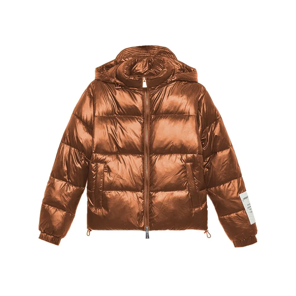 Hinnominate Women's Elegant Nylon Down Jacket with Hood