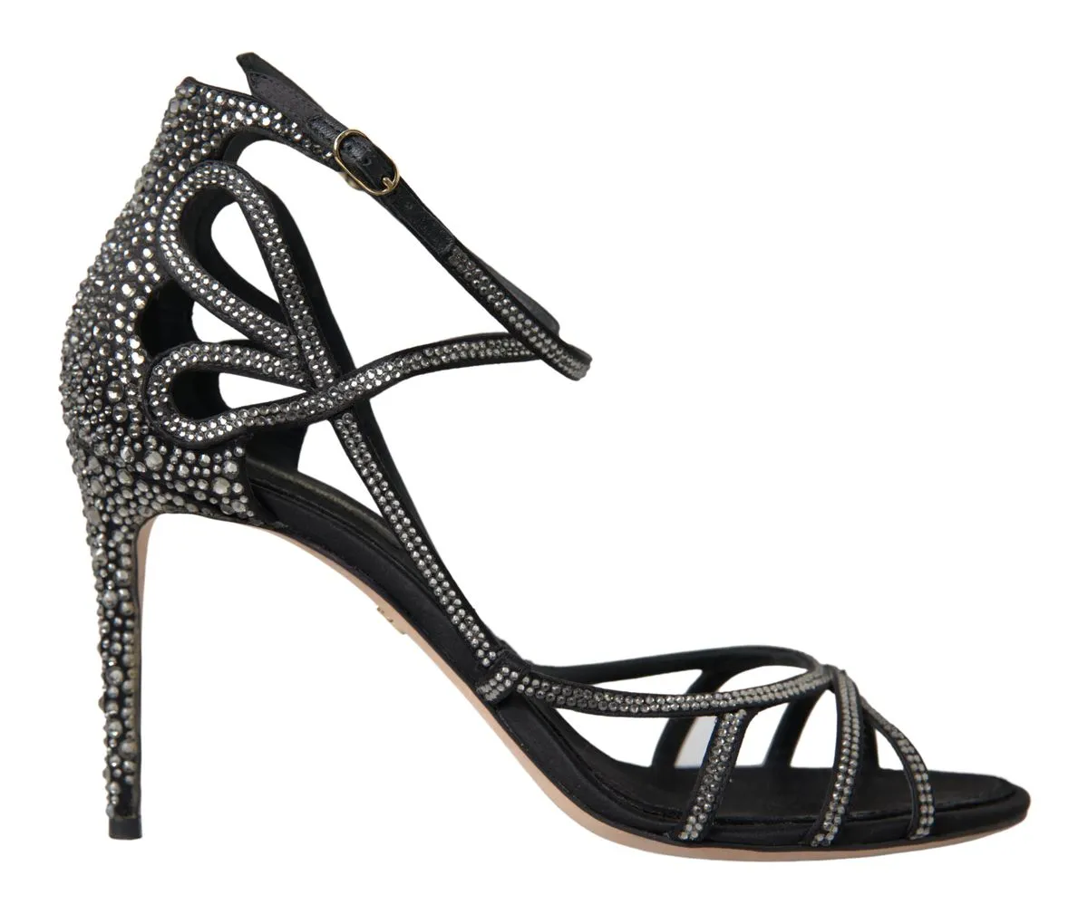 Dolce & Gabbana Women's Elegant Keira Rhinestone Stiletto Sandals