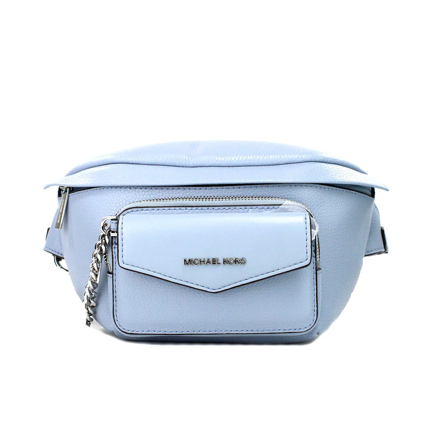 Michael Kors Women's Maisie Large Pale Blue 2-n-1 Waistpack Card Case Fanny Pack Bag