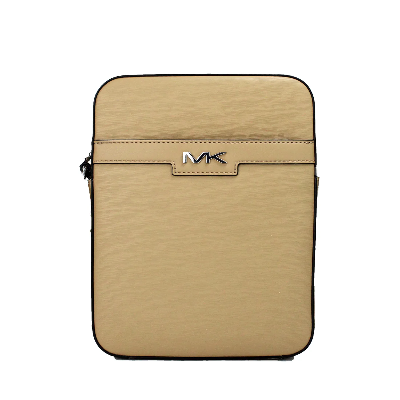 Michael Kors Women's Cooper Medium Camel Crossgrain Leather Flight Crossbody Bag