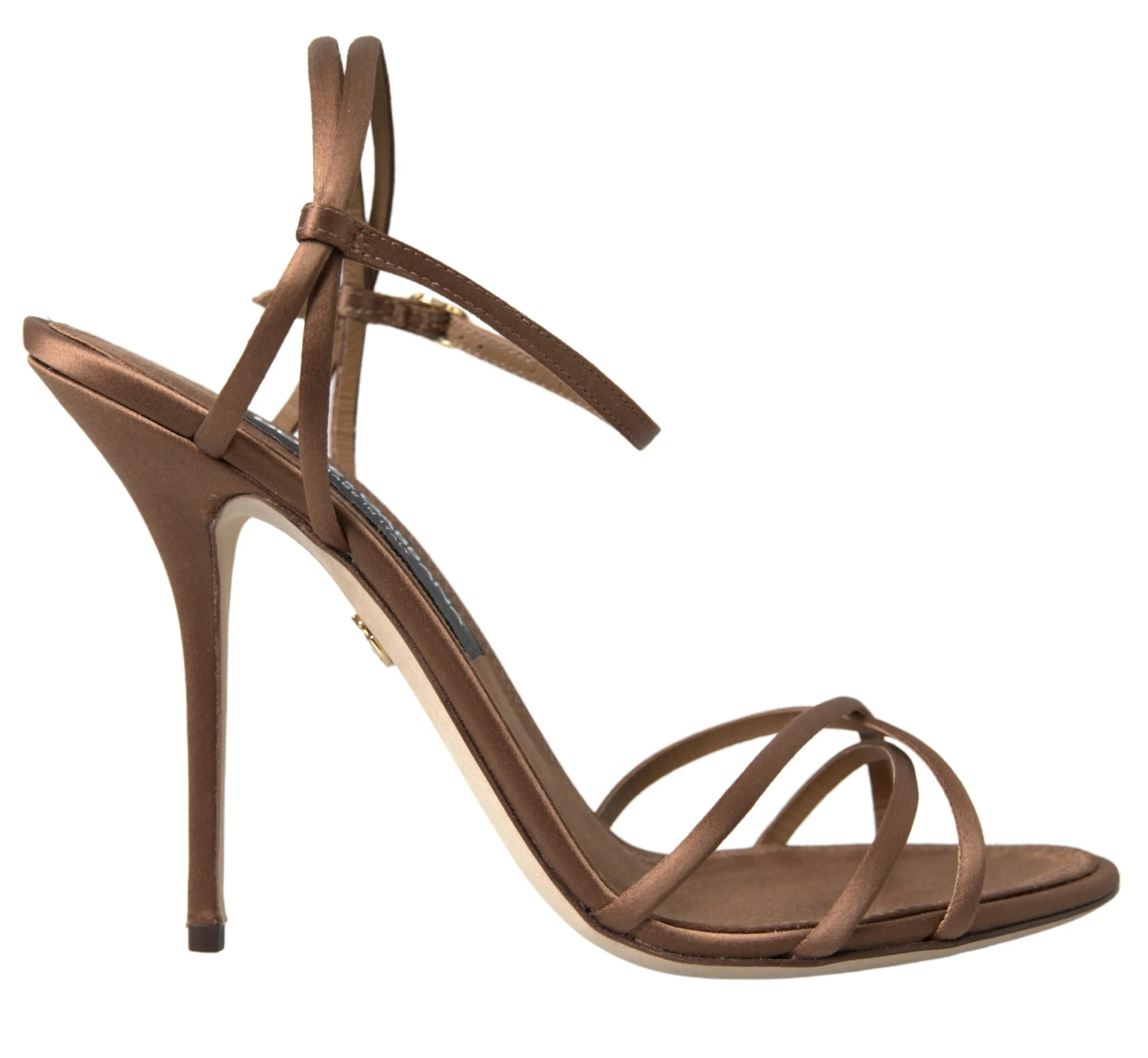 Dolce & Gabbana Women's Elegant Brown Silk Blend Sandals
