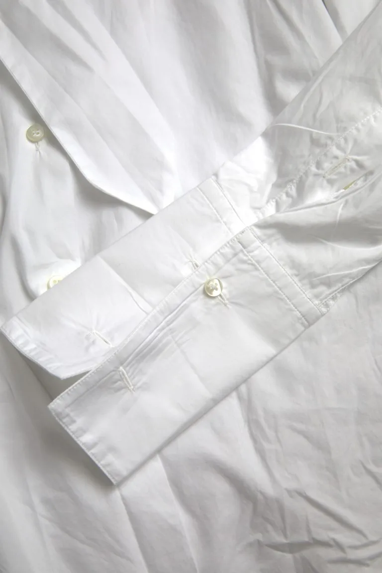 Dolce & Gabbana Women's Elegant White Cotton Long Sleeve Shirt