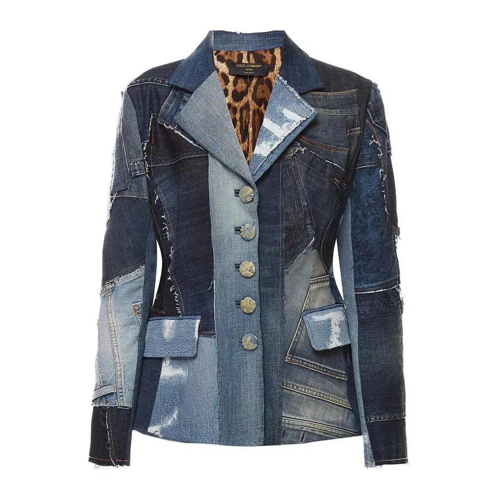 Dolce & Gabbana Women's Iconic Designer Denim Jacket in Blue