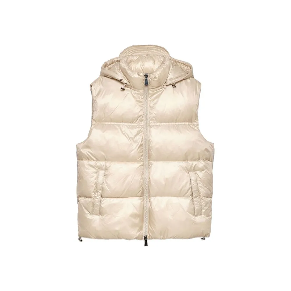 Hinnominate Men's Sleeveless Hooded Down Jacket in Beige