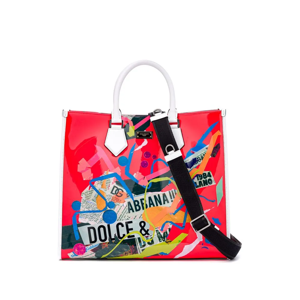 Dolce & Gabbana Women's Elegant Red Patent Leather Tote with Iconic Design