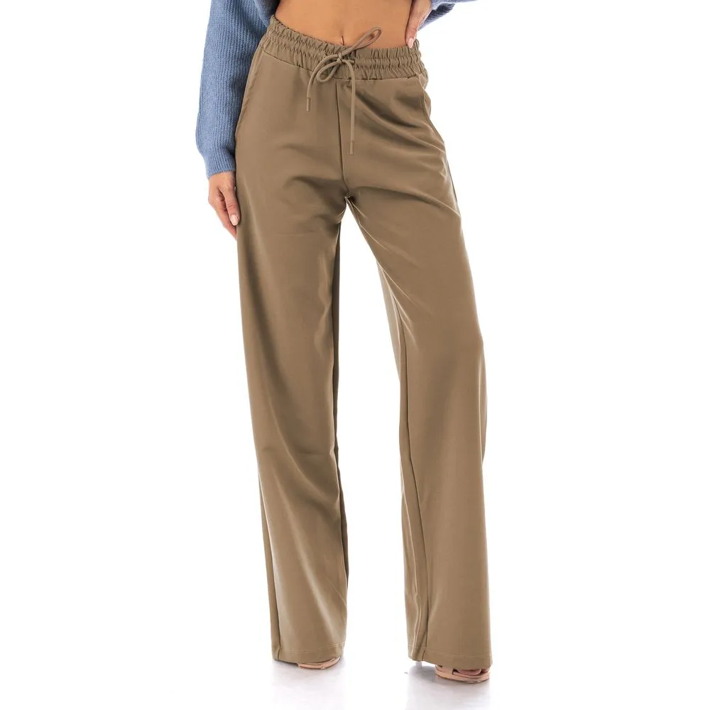 Hinnominate Women's Chic Palazzo Trousers with Drawstring Detail