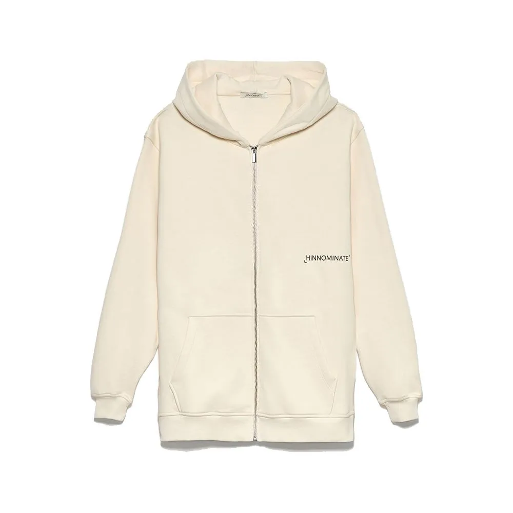 Hinnominate Women's Elegant All-Zip Hooded Sweatshirt in White