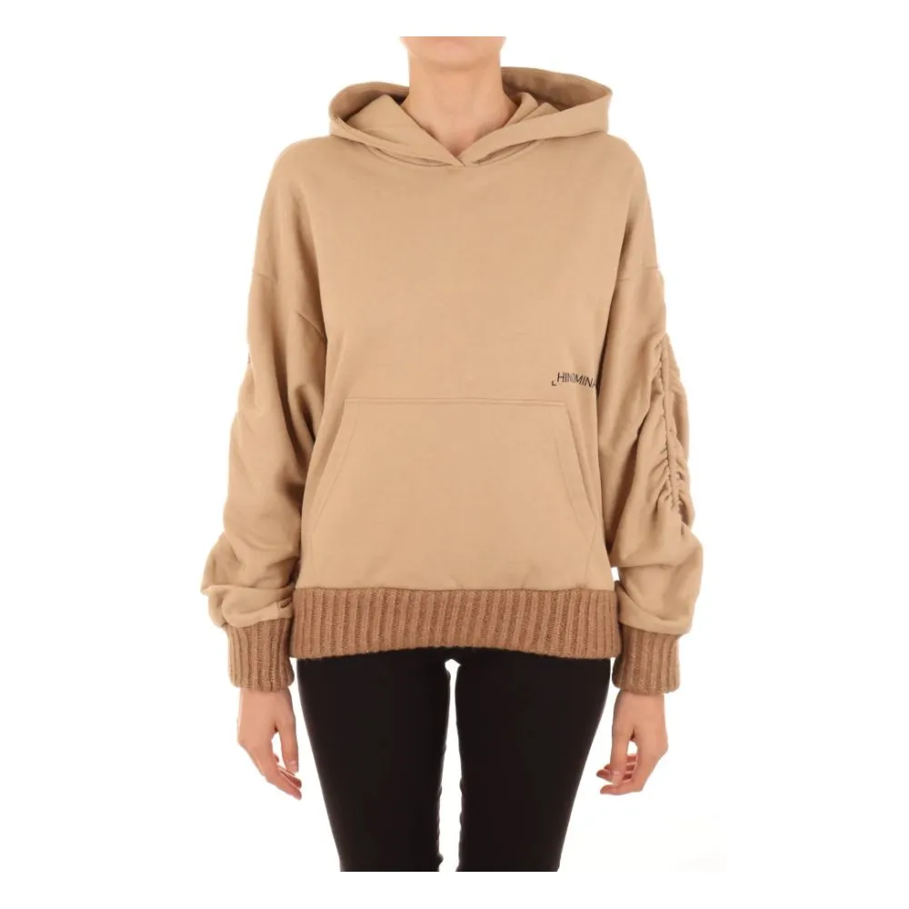 Hinnominate Women's Chic Oversized Cotton Hoodie with Ruffled Sleeves