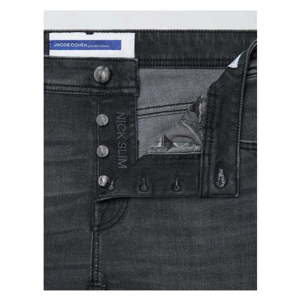Jacob Cohen Men's Elegant Slim Fit Black Stretch Jeans