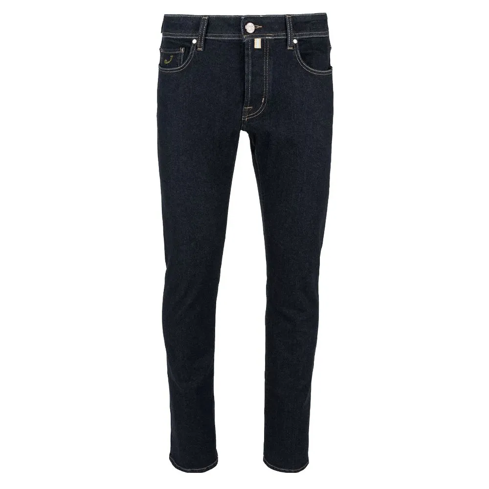 Jacob Cohen Men's Elegant Slim Fit Dark Blue Designer Jeans