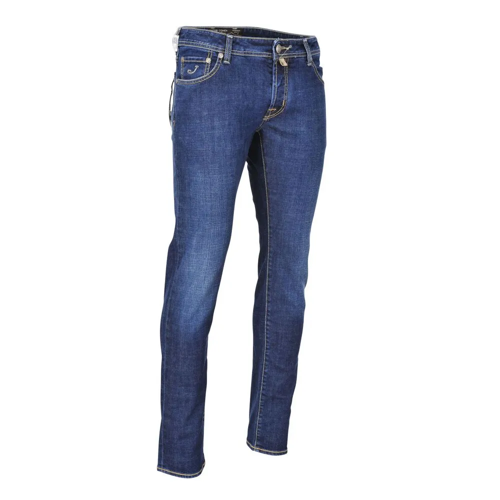 Jacob Cohen Men's Elegant Regular Fit Denim with Silver Accents