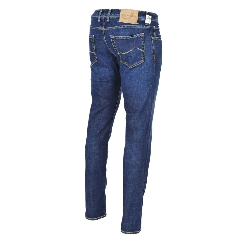 Jacob Cohen Men's Elegant Regular Fit Denim with Silver Accents