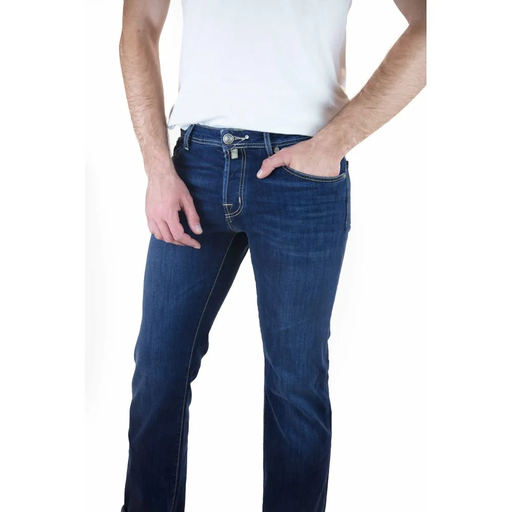 Jacob Cohen Men's Elegant Regular Fit Denim with Silver Accents
