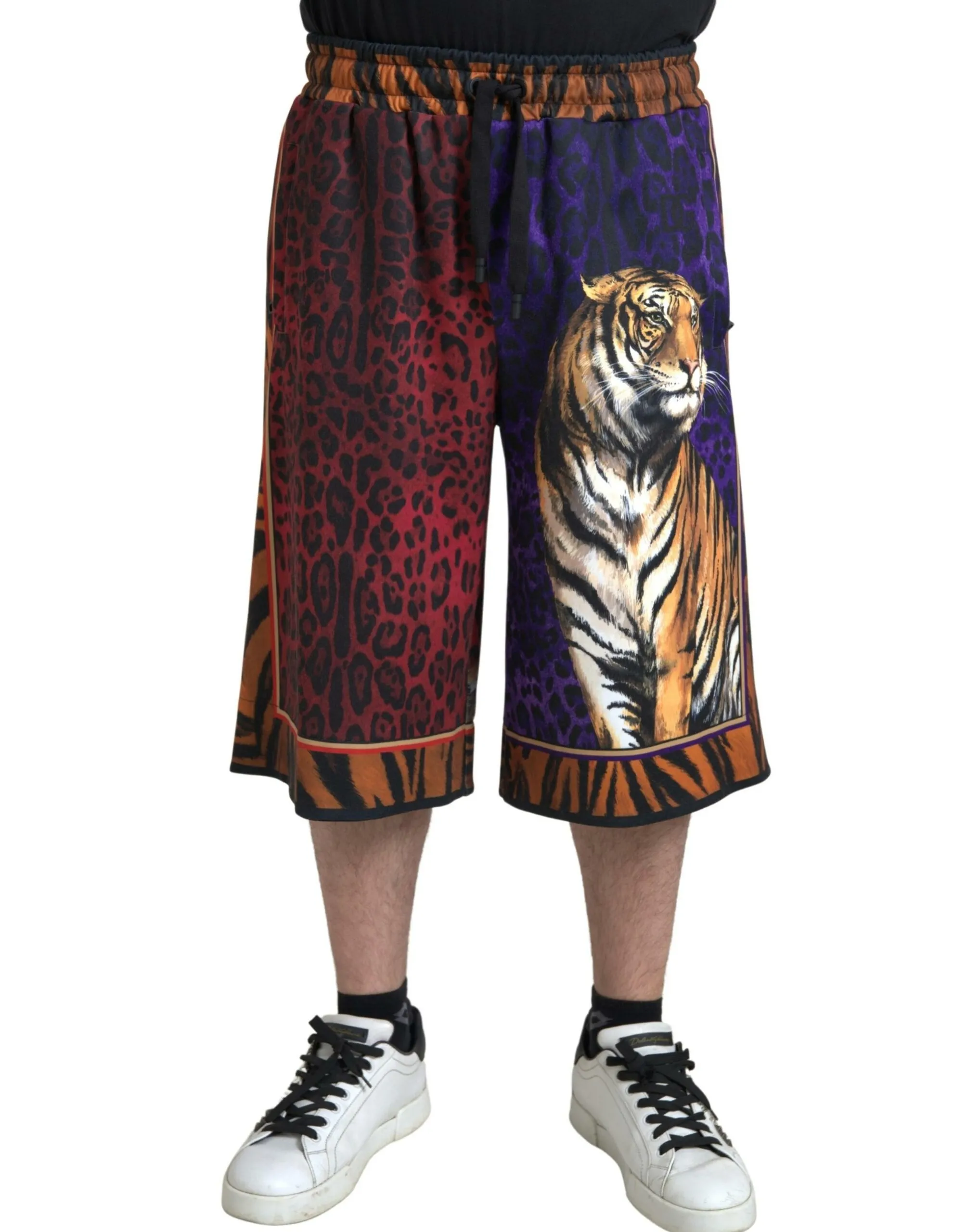 Dolce & Gabbana Men's Chic Multicolor Bermuda Shorts with Exotic Print