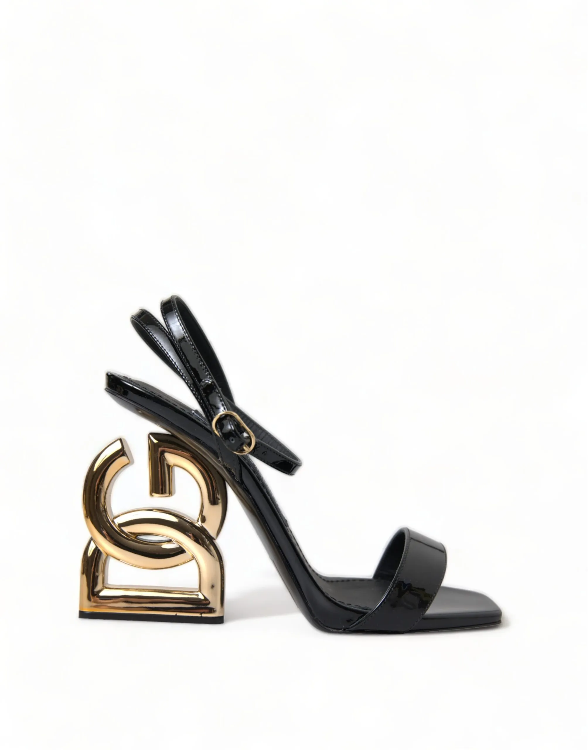 Dolce & Gabbana Women's Chic Black Leather Ankle Strap Sandals