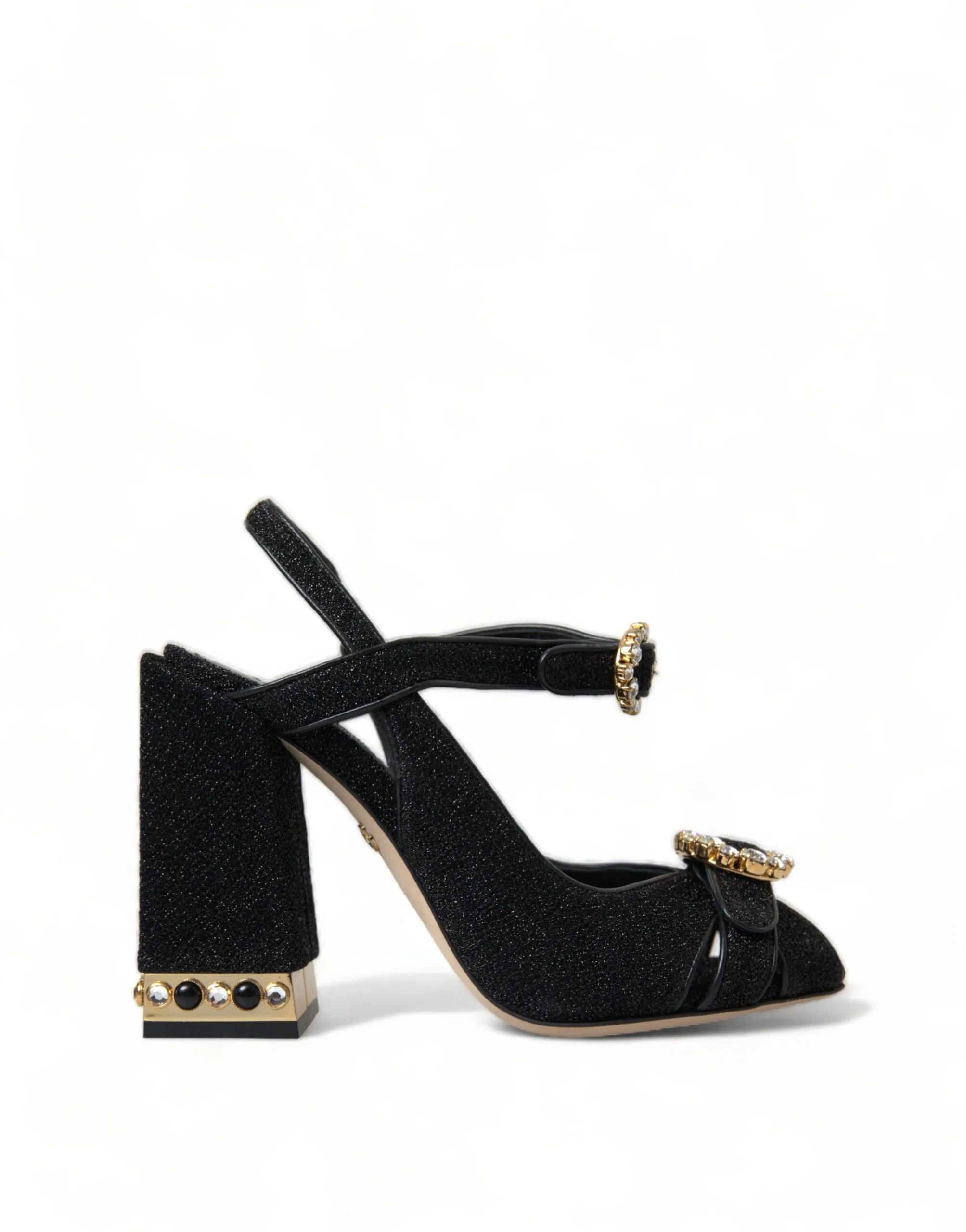 Dolce & Gabbana Women's Elegant Black Ankle Strap Heels