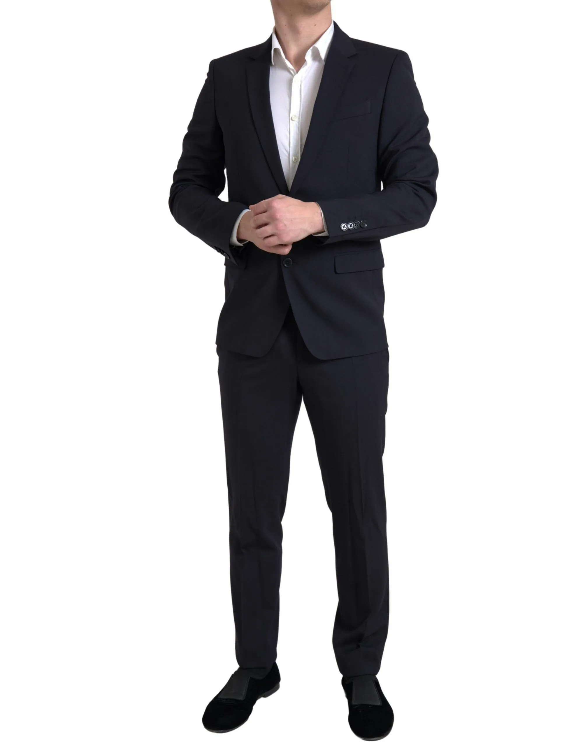 Dolce & Gabbana Men's Sleek Dark Blue Martini Slim Fit Suit