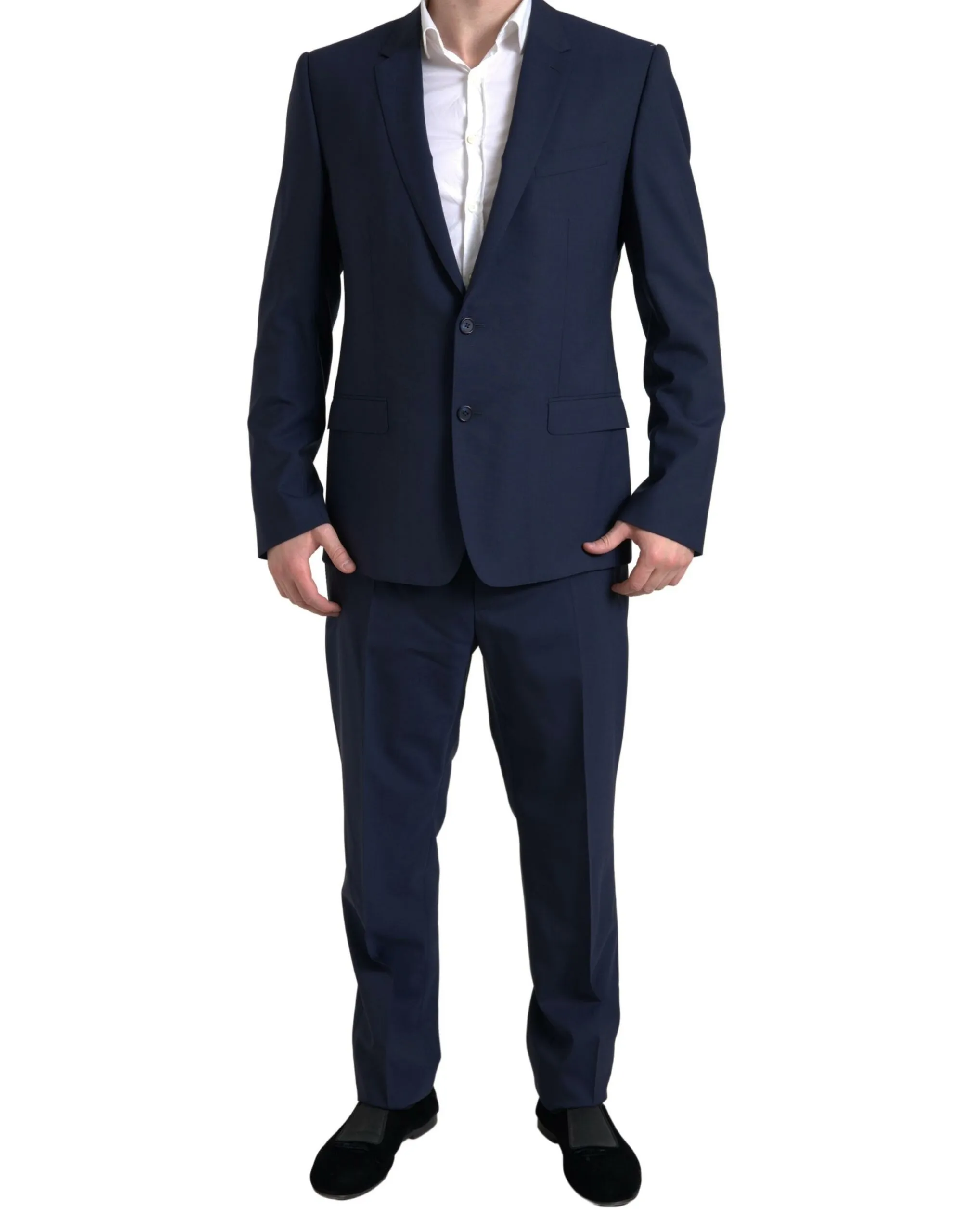 Dolce & Gabbana Men's Elegant Blue Martini Slim Fit Two-Piece Suit