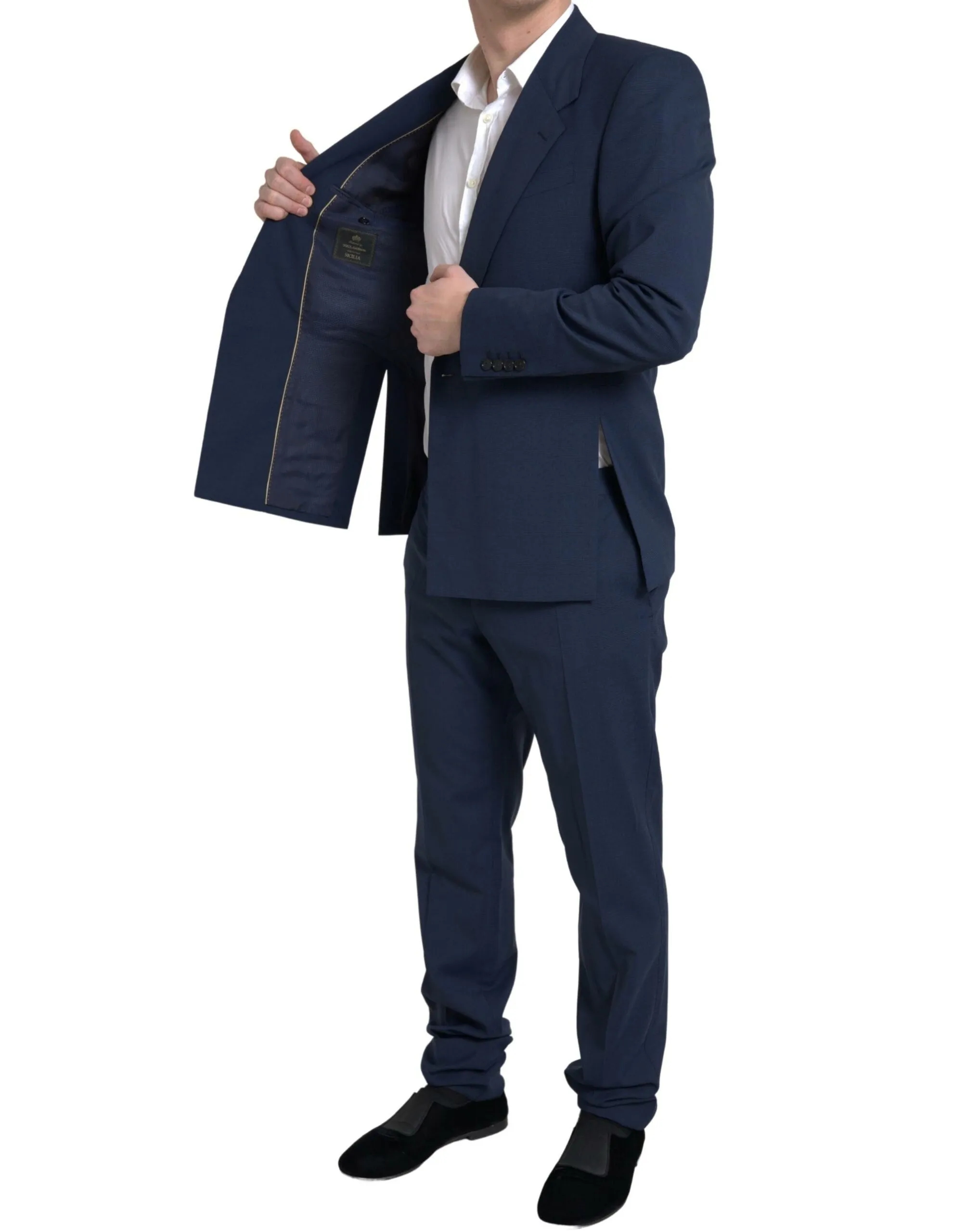 Dolce & Gabbana Men's Elegant Slim Fit Blue Two-Piece Suit