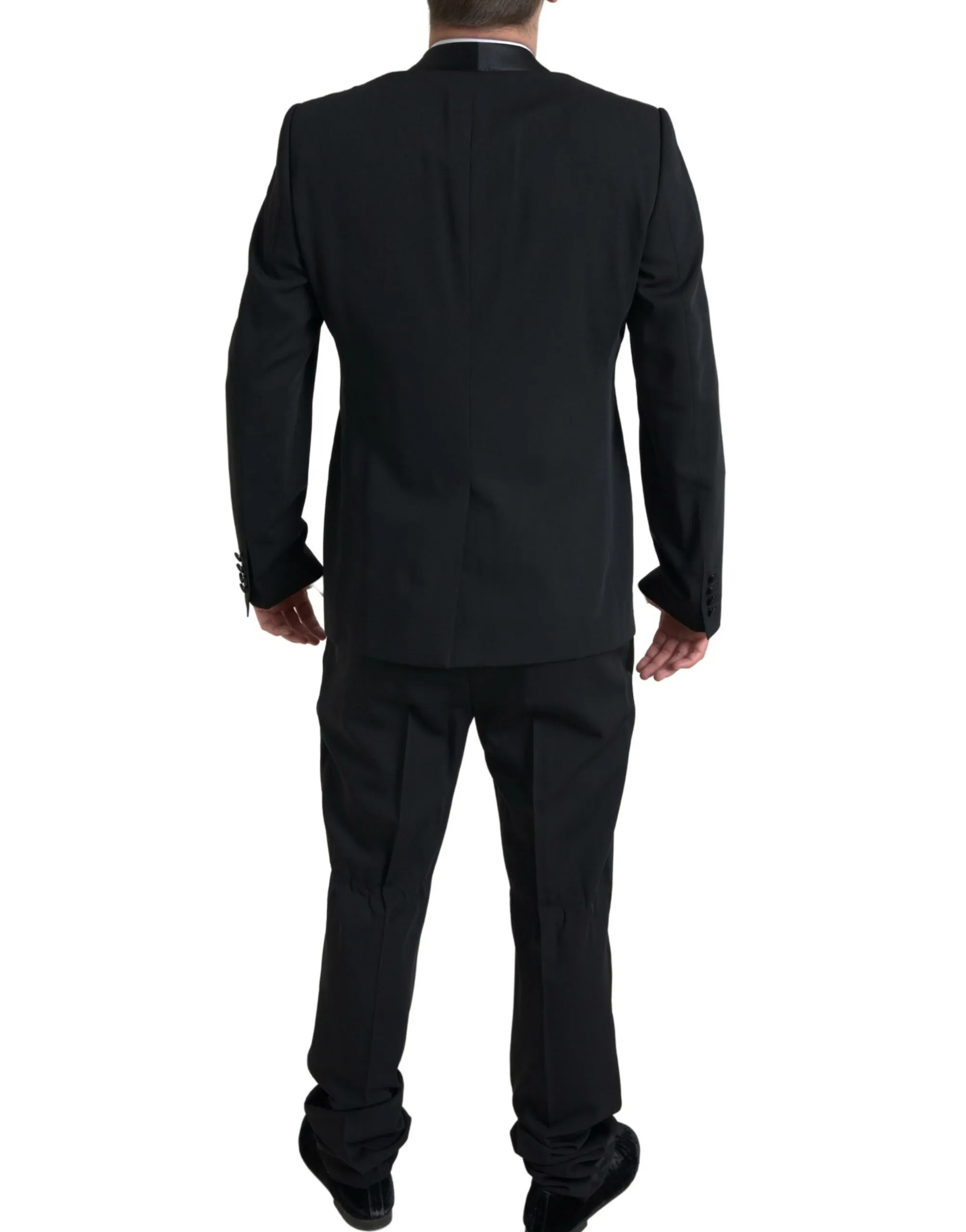 Dolce & Gabbana Men's Elegant Black Slim Fit Two-Piece Suit