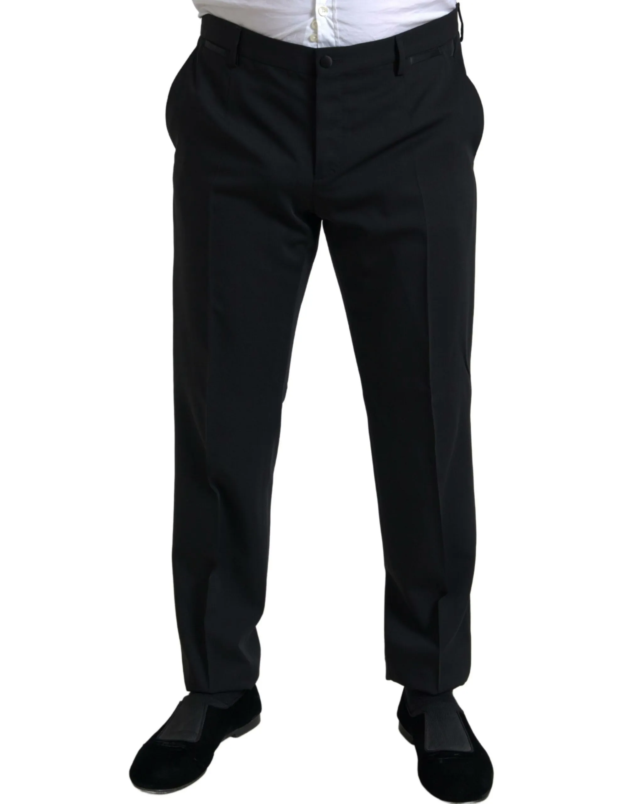 Dolce & Gabbana Men's Elegant Black Slim Fit Two-Piece Suit