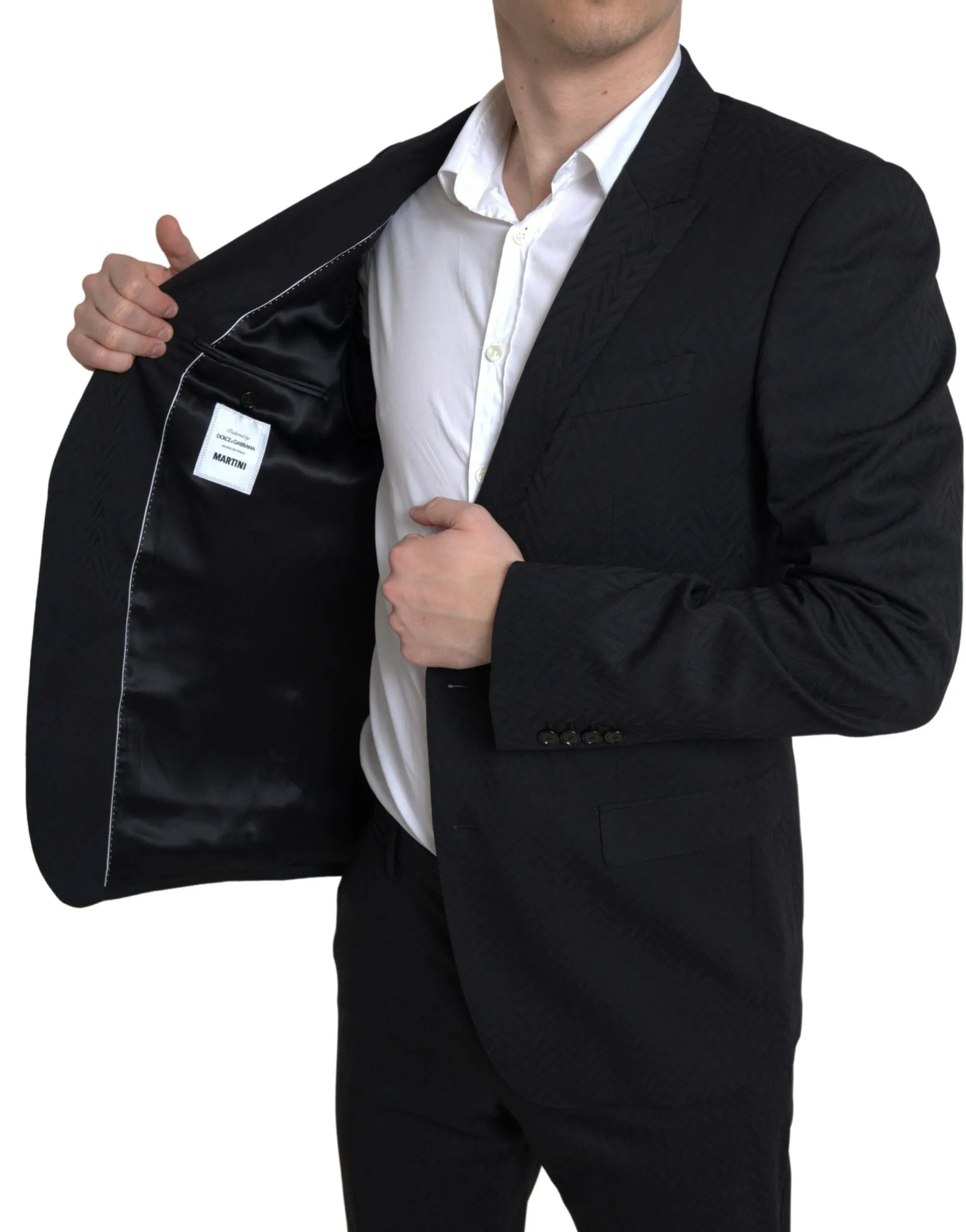 Dolce & Gabbana Men's Exclusive Martini Black Slim Fit Suit