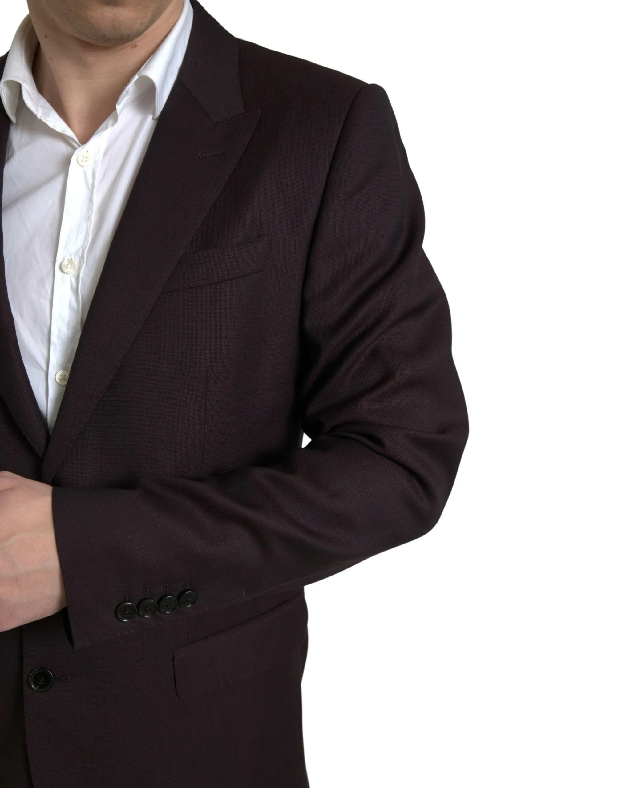 Dolce & Gabbana Men's Maroon Martini Slim Fit 2-Piece Suit
