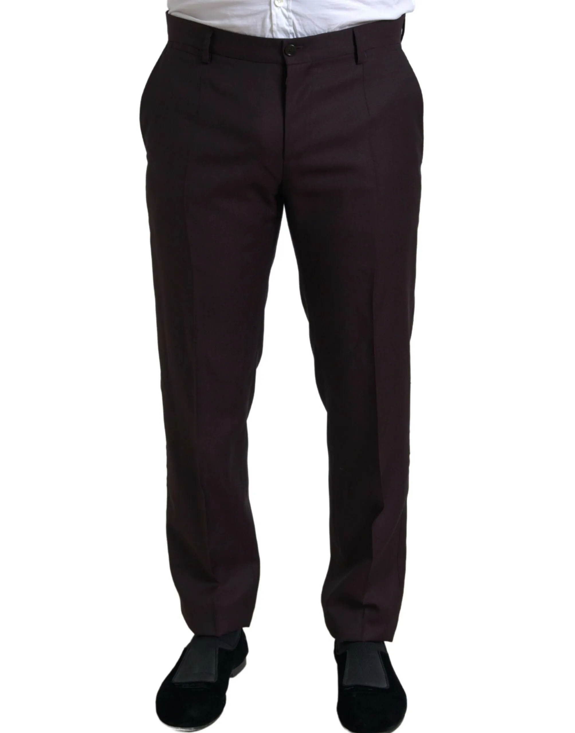 Dolce & Gabbana Men's Maroon Martini Slim Fit 2-Piece Suit