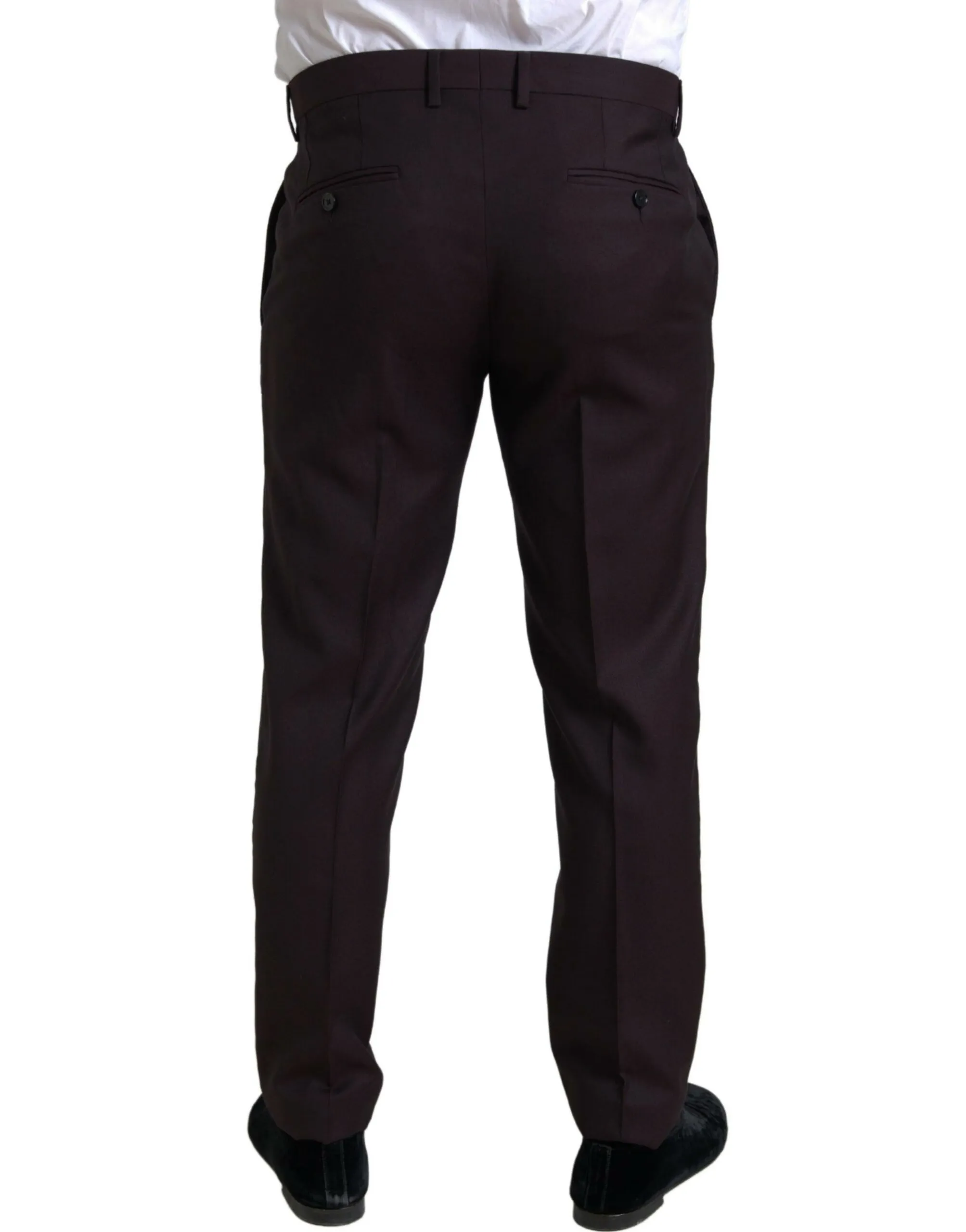 Dolce & Gabbana Men's Maroon Martini Slim Fit 2-Piece Suit
