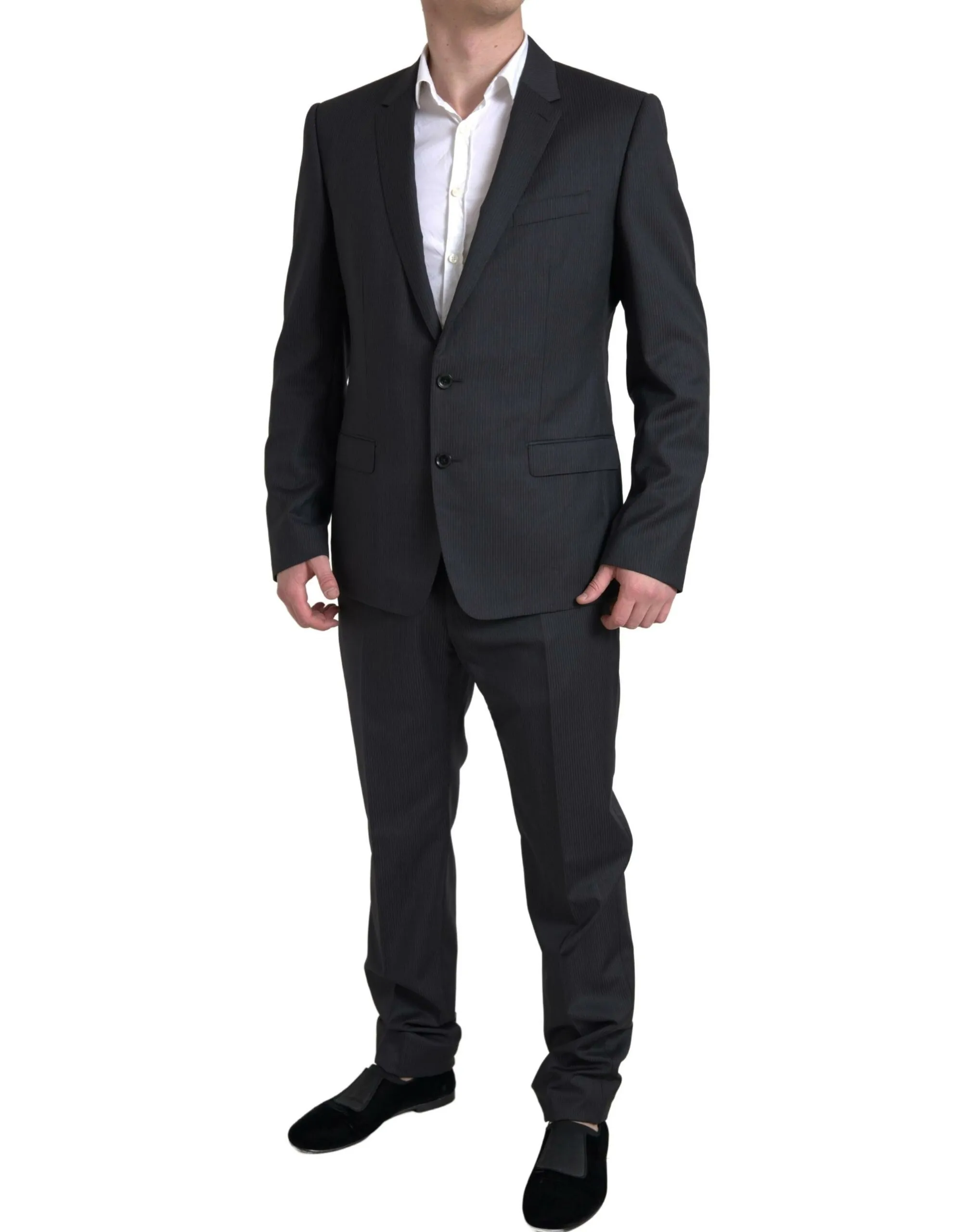 Dolce & Gabbana Men's Elegant Black Two-Piece Slim Fit Suit