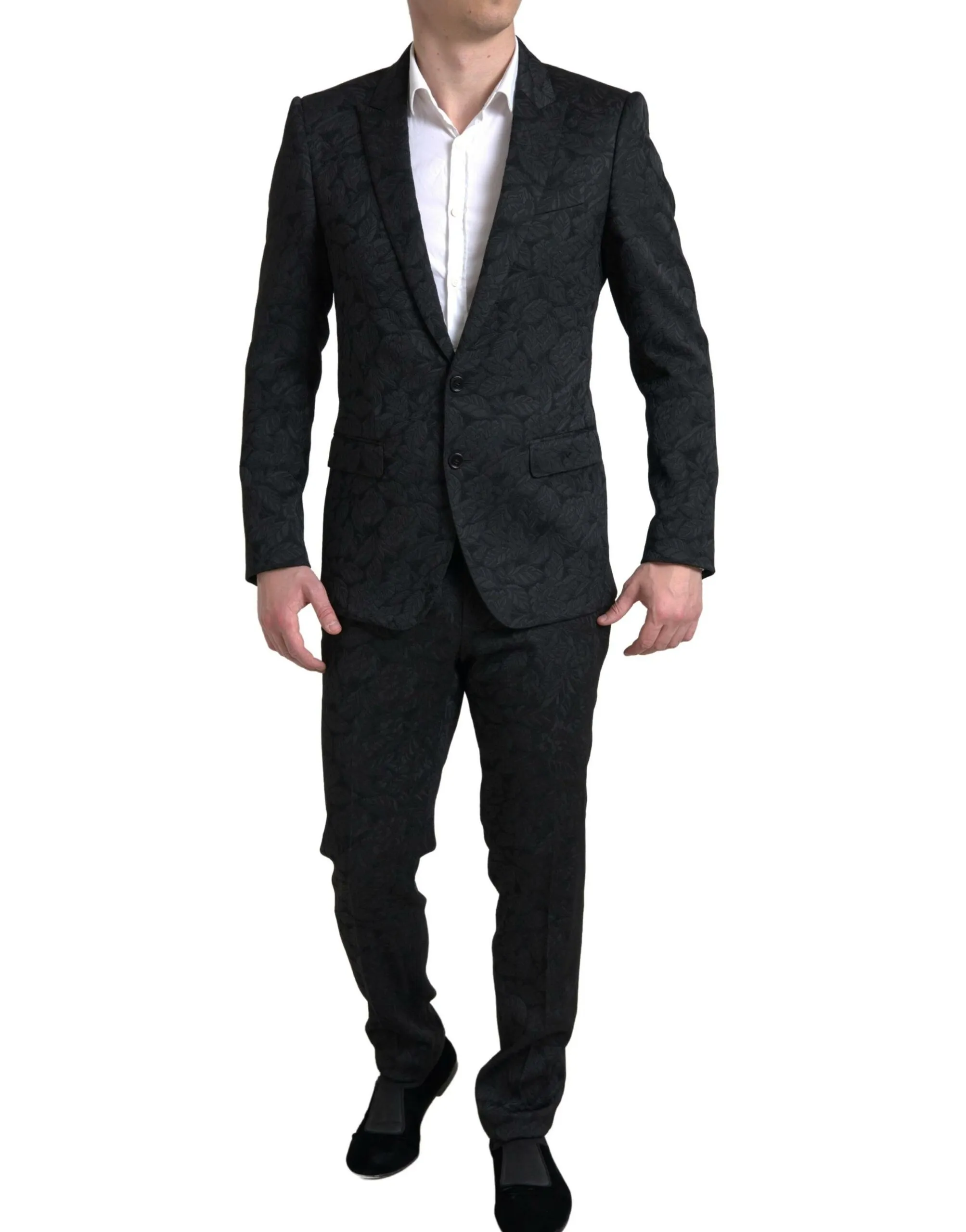 Dolce & Gabbana Men's Sophisticated Black Two-Piece Martini Suit