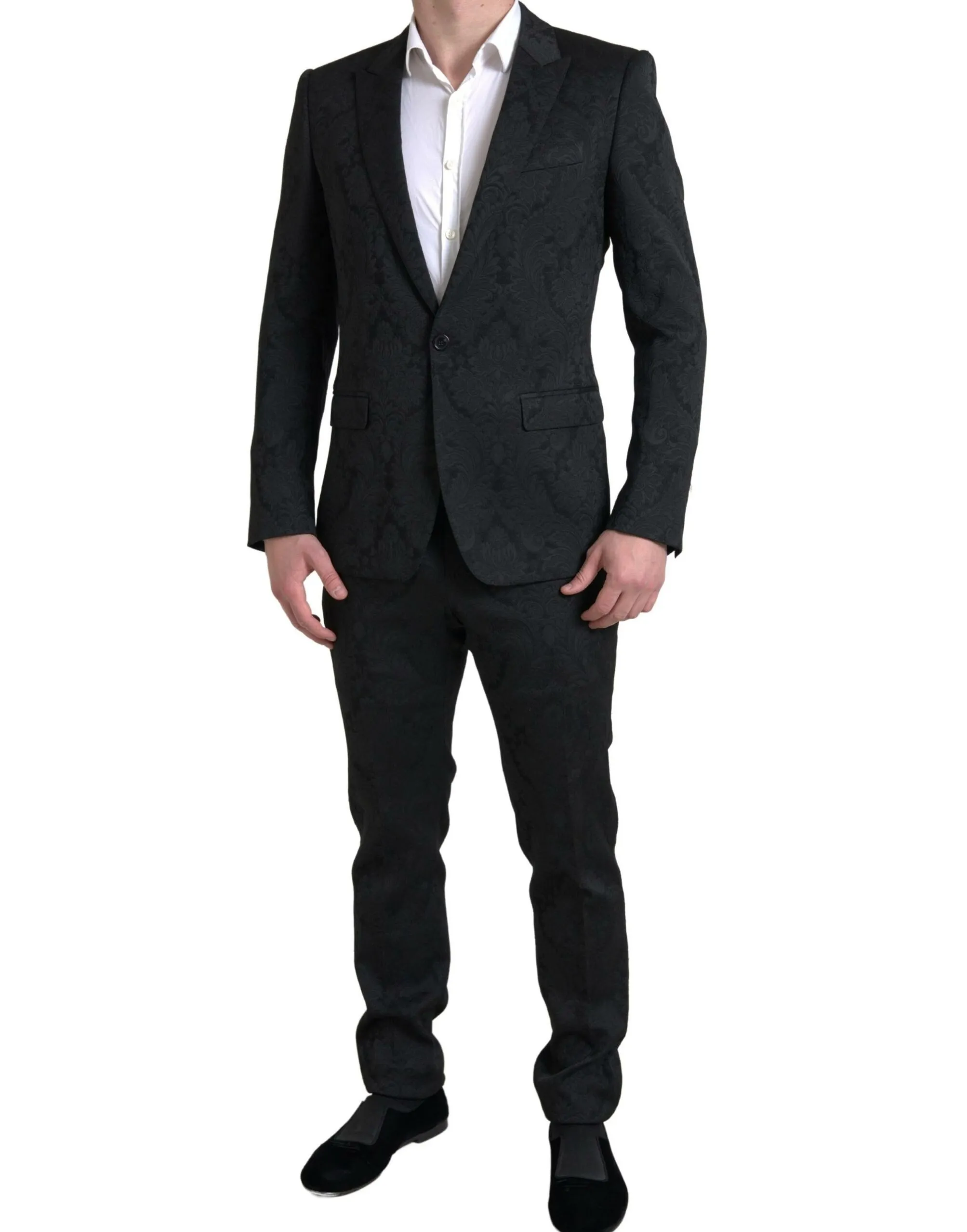 Dolce & Gabbana Men's Elegant Slim Fit Black Martini Suit