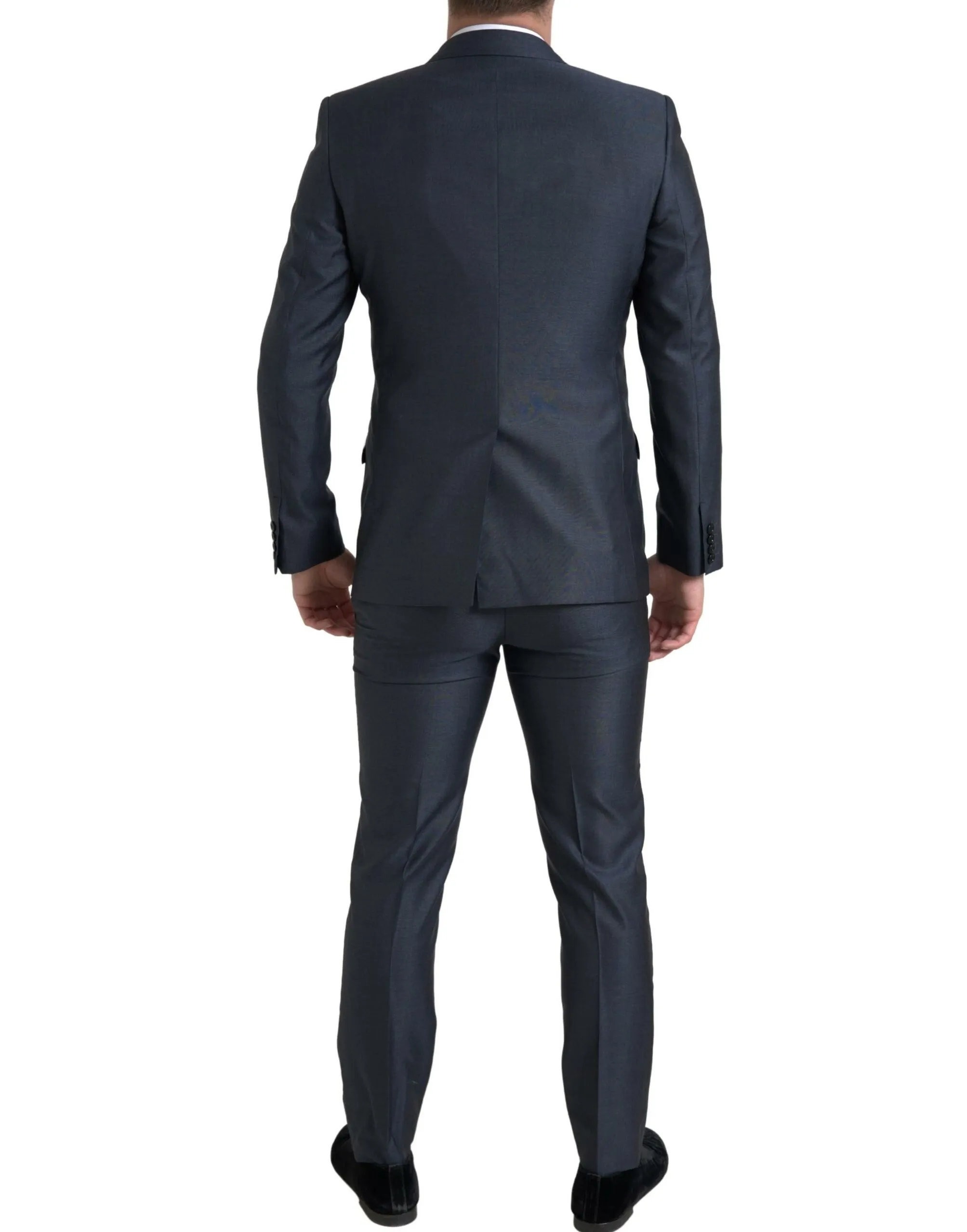 Dolce & Gabbana Men's Elegant Blue Silk Blend Martini Suit