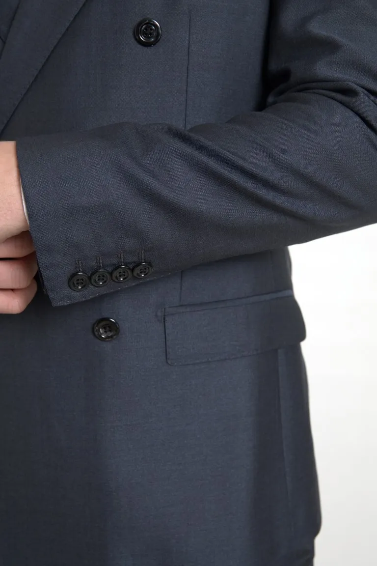Dolce & Gabbana Men's Elegant Blue Silk Blend Martini Suit