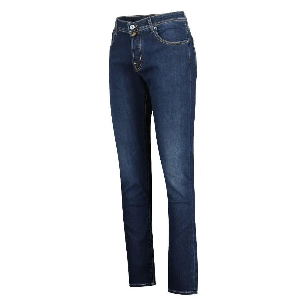Jacob Cohen Men's Elegant Slim Fit Dark Blue Jeans