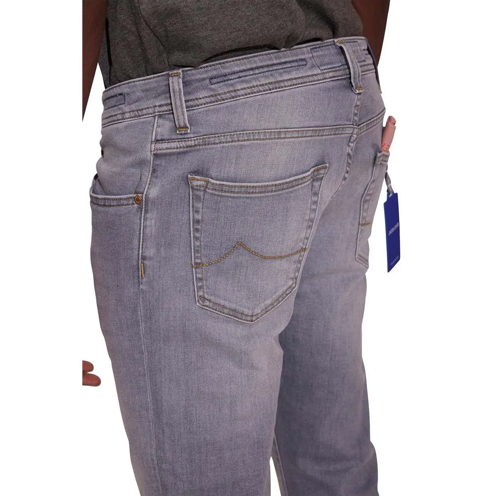 Jacob Cohen Men's Sleek Slim Fit Grey Denim
