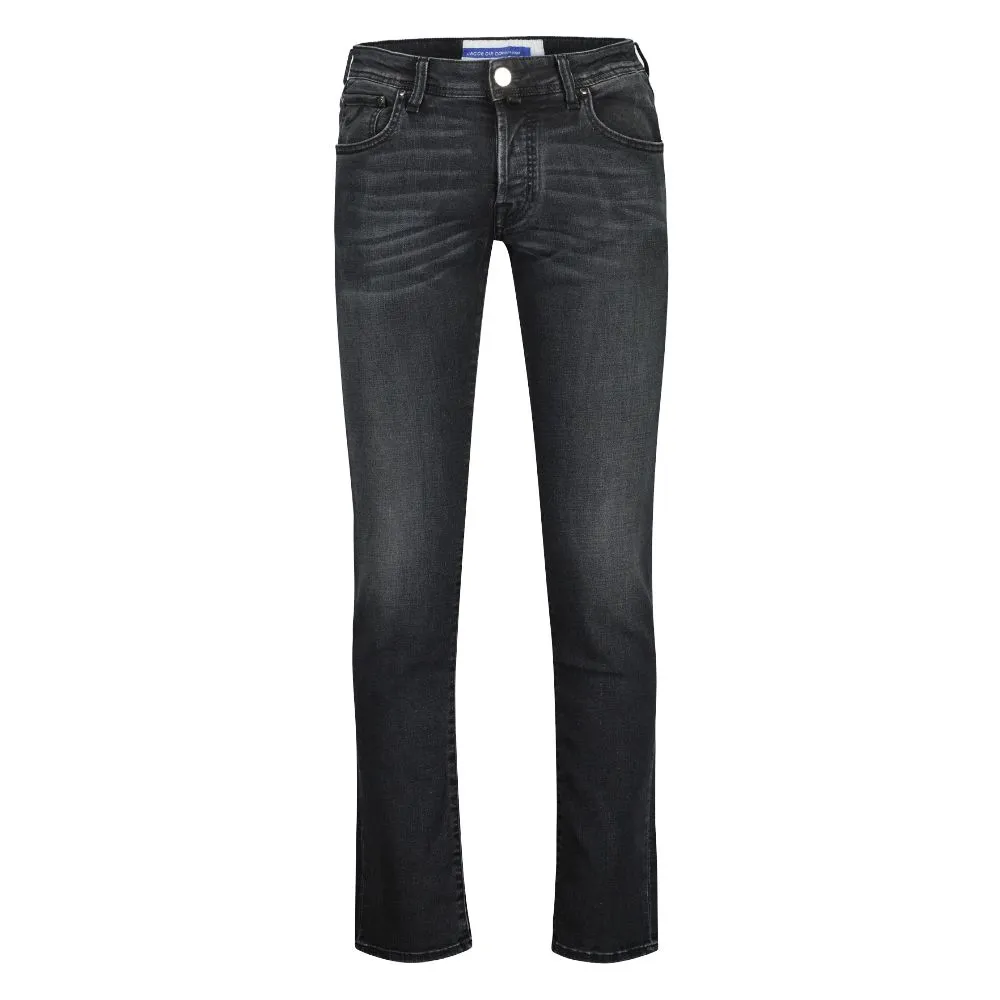 Jacob Cohen Men's Elevated Fade Black Slim Fit Jeans