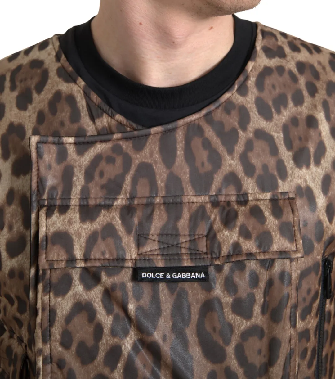 Dolce & Gabbana Men's Silk Leopard Vest Exclusive Sportswear