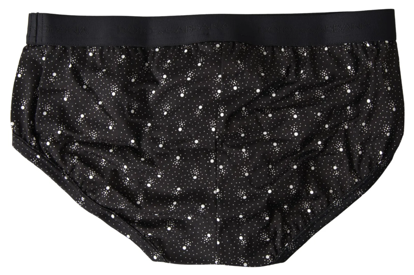 Dolce & Gabbana Men's Elegant Black Dotted Brief with Comfort Fit
