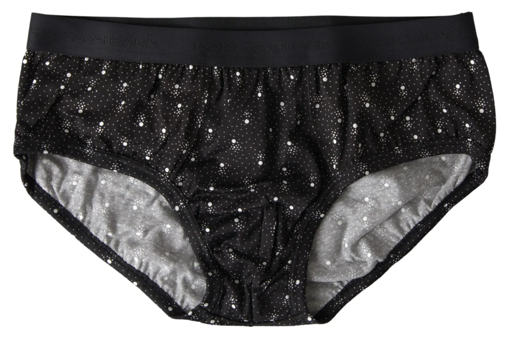 Dolce & Gabbana Men's Elegant Black Dotted Brief with Comfort Fit