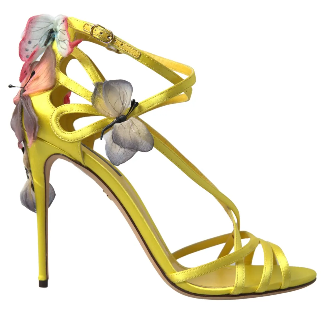 Dolce & Gabbana Women's Enchanting Yellow Ankle Strap Sandals
