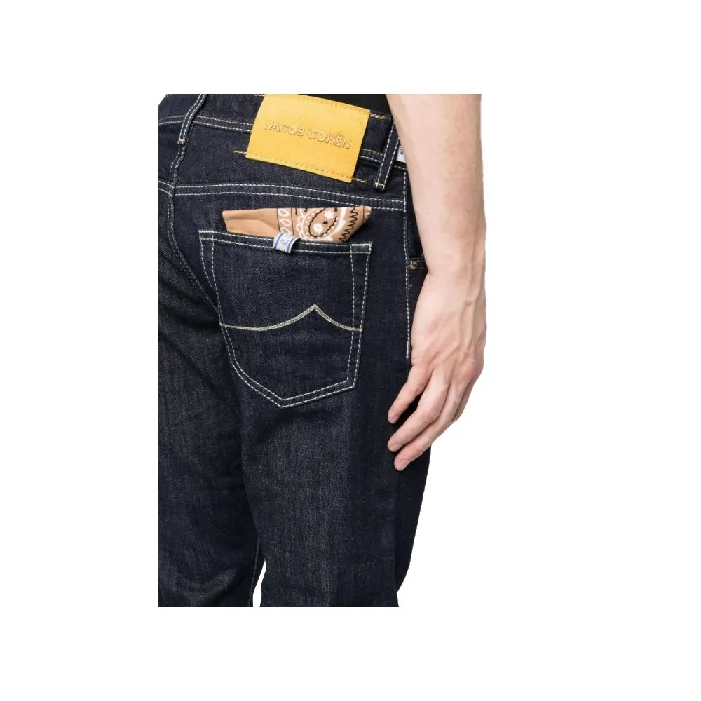 Jacob Cohen Men's Exquisite Slim Fit Dark Blue Stretch Jeans