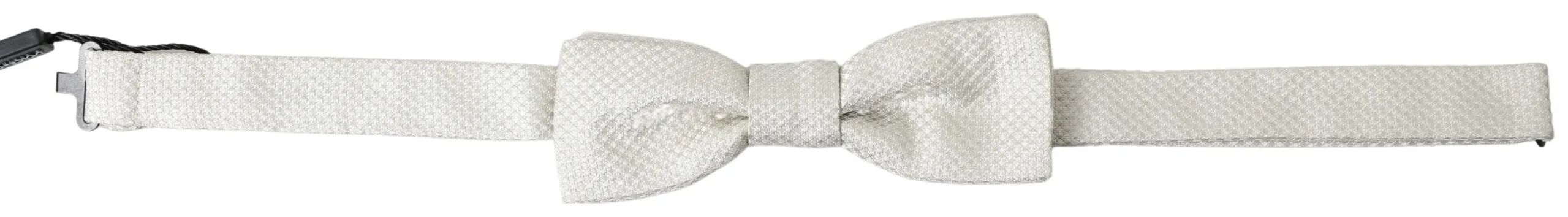 Dolce & Gabbana Men's Elegant Ivory Silk Bow Tie