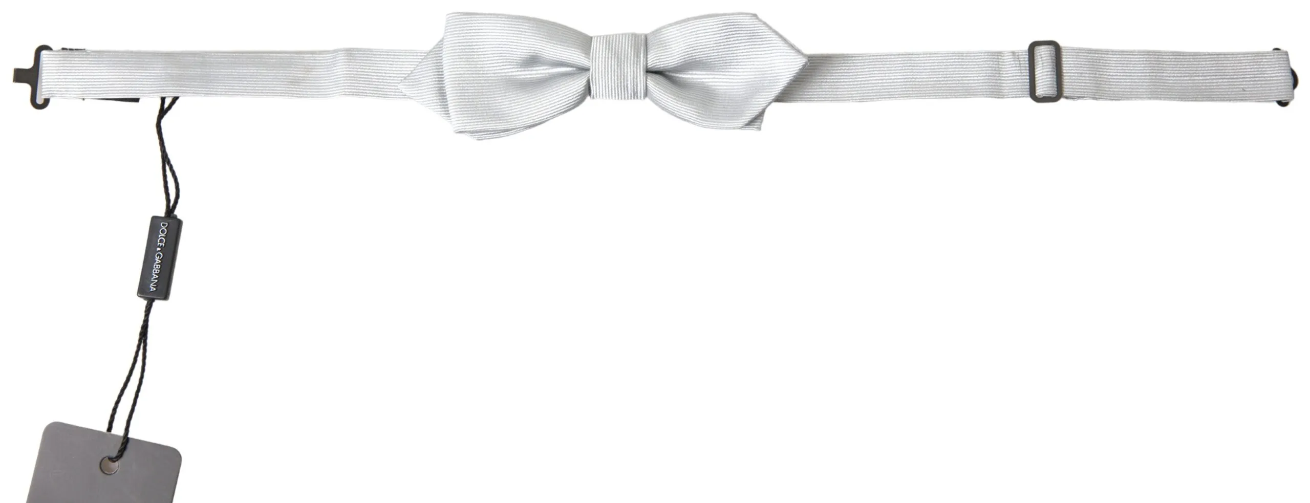 Dolce & Gabbana Men's Elegant Silk Bow Tie in Grey
