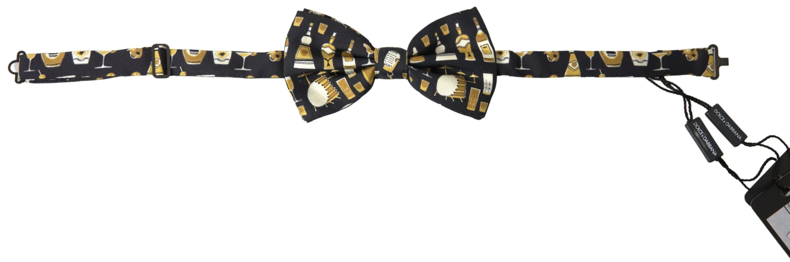 Dolce & Gabbana Men's Elegant Black Silk Bow Tie