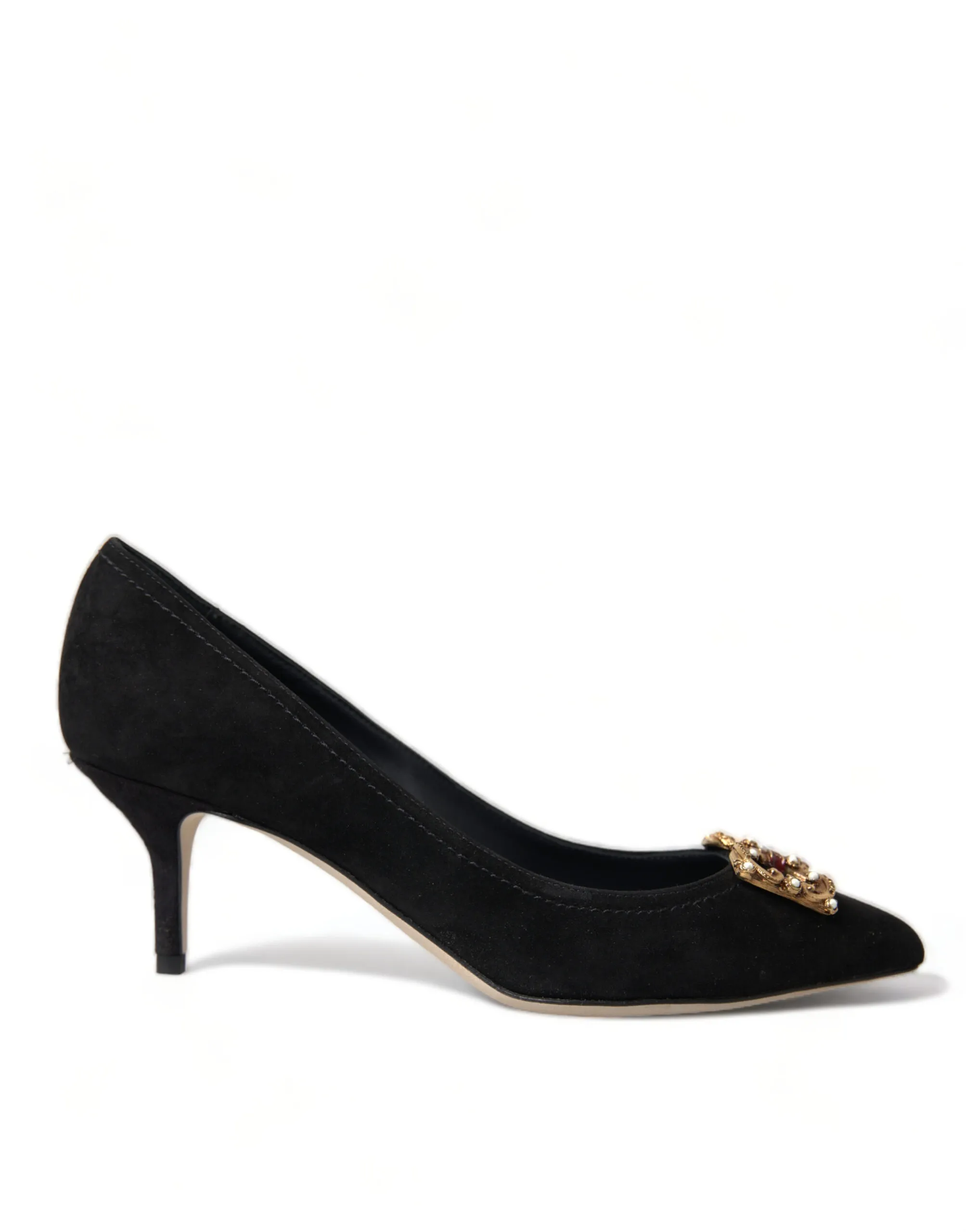 Dolce & Gabbana Women's Elegant Black Leather Suede Pumps